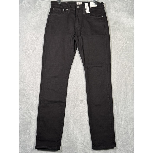 J Crew 484 Slim Jeans Mens 30x32 Black Stretch Denim Pants Classic Casual New - Picture 1 of 11
